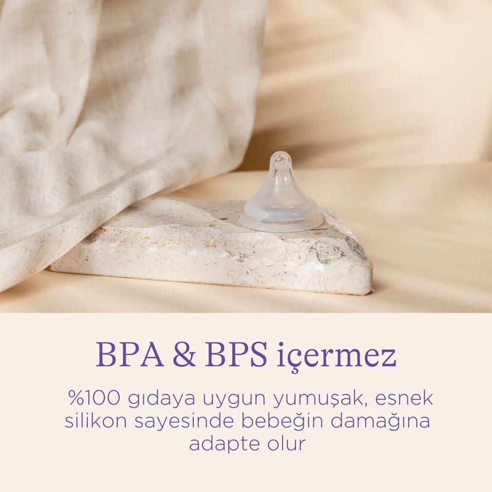 Lansinoh Biberon Natural Wawe Biberon Emziği 240 ml