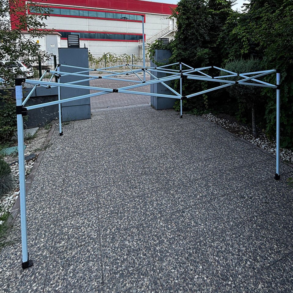 Evedost 3x3 Pratik Katlanır Akordiyon Çardak | Taşınabilir Piknik, Bahçe, Etkinlik ve Organizasyon Çadırı Kırmızı