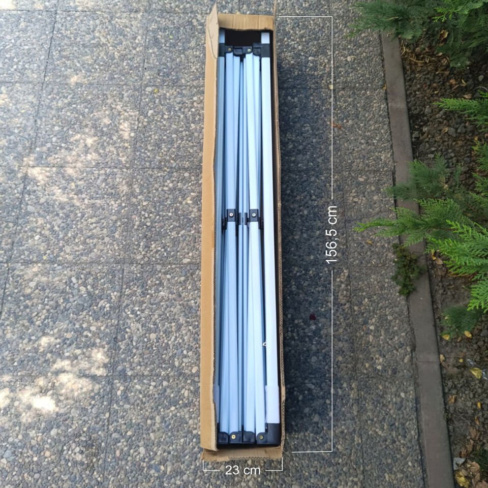 Evedost 3x3 Pratik Katlanır Akordiyon Çardak | Taşınabilir Piknik, Bahçe, Etkinlik ve Organizasyon Çadırı Sarı