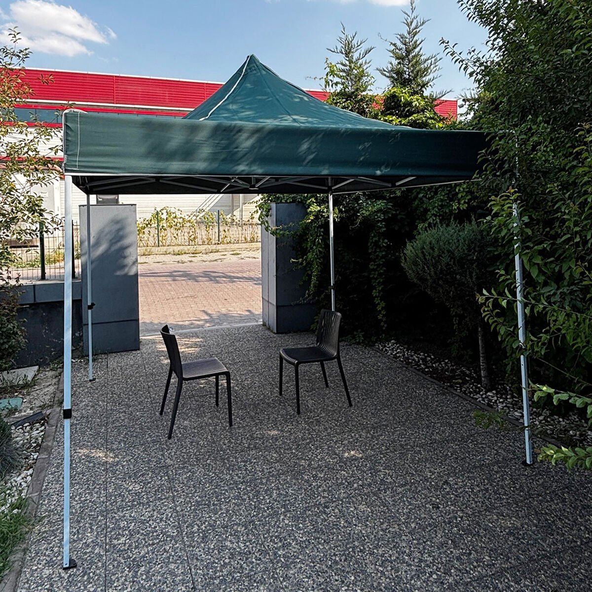 Evedost 3x3 Pratik Katlanır Akordiyon Çardak | Taşınabilir Piknik, Bahçe, Etkinlik ve Organizasyon Çadırı Haki