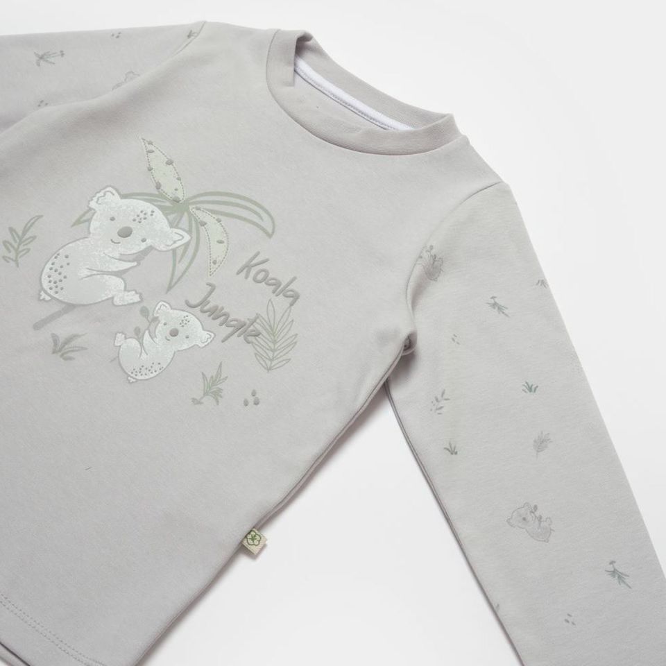 Bibaby Biorganic Koala Jumper Pijama Takım 59778 Gri