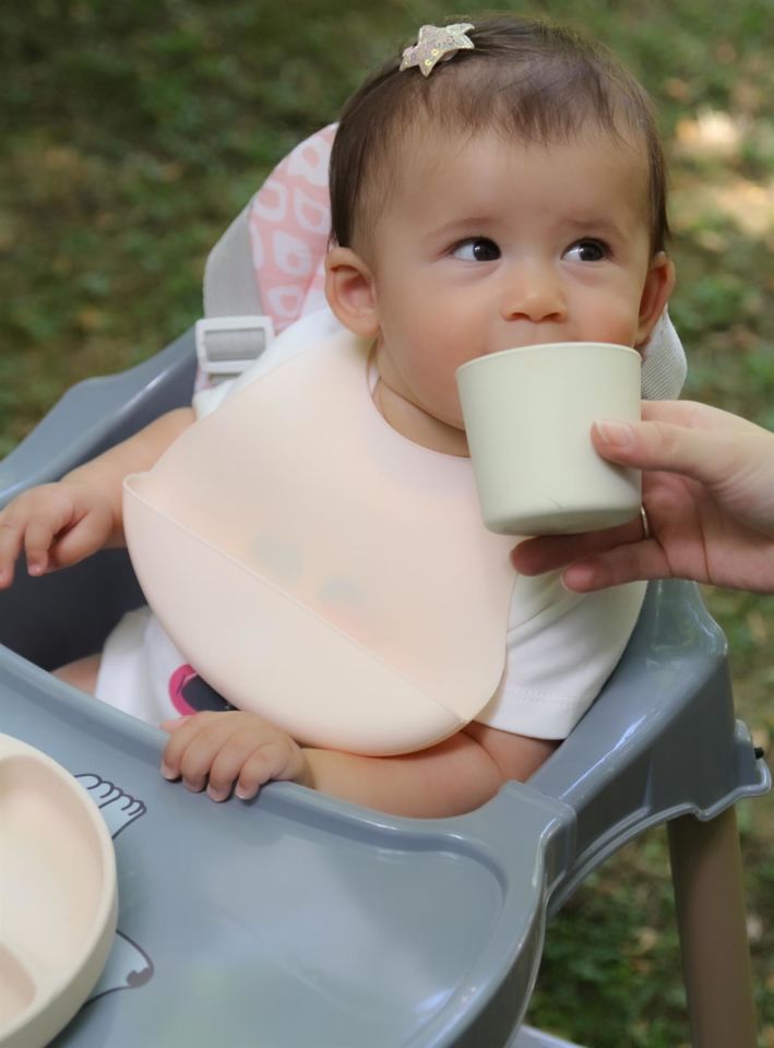 BabyJem Mini Silikon Önlük 718 Ekru