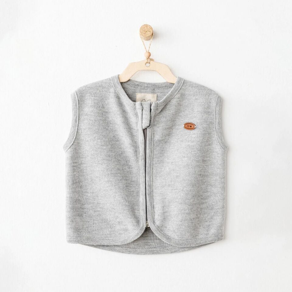 Andywawa AC26211 Casual Yelek Grey