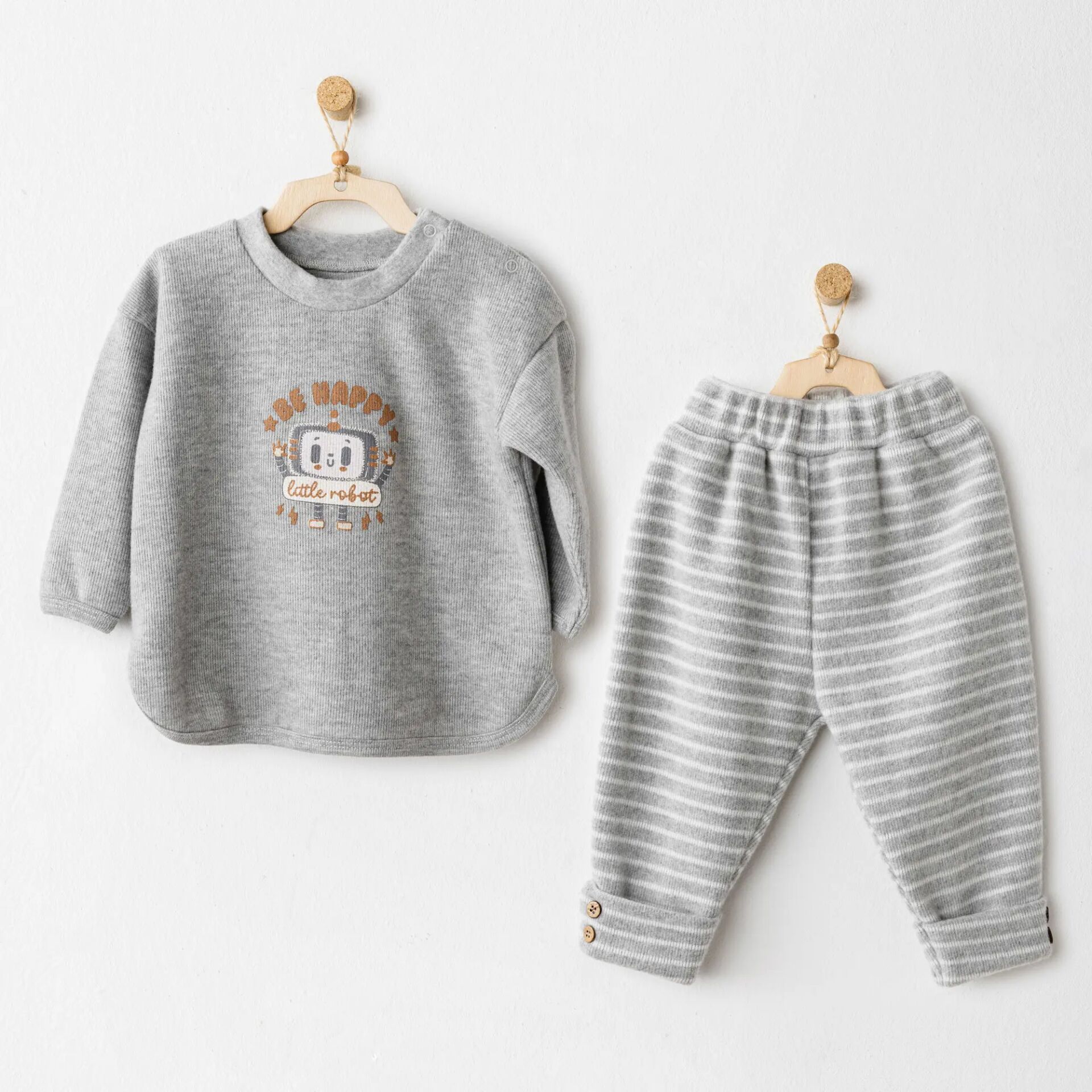 Andywawa AC26212 Casual 2'li Takım Grey