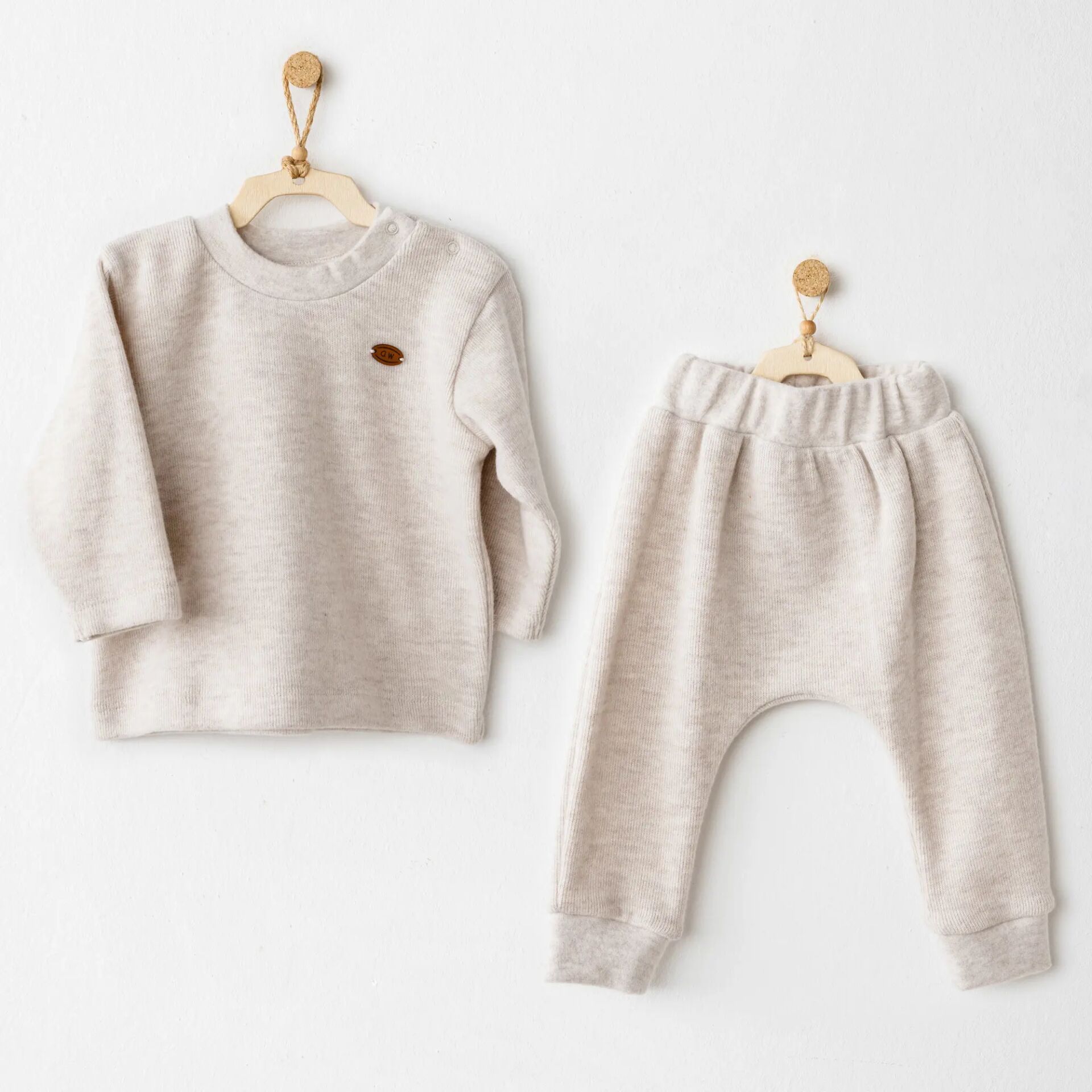 Andywawa AC26213 Casual 2'li Takım Beige