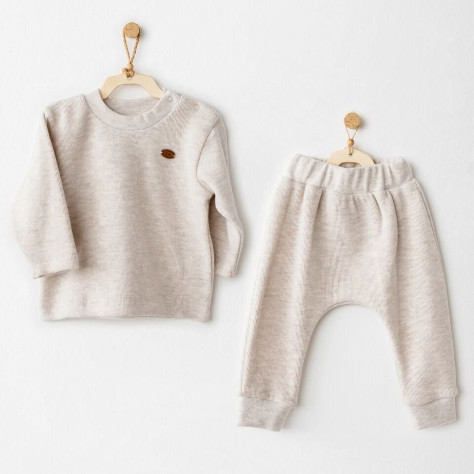 Andywawa AC26213 Casual 2'li Takım Beige