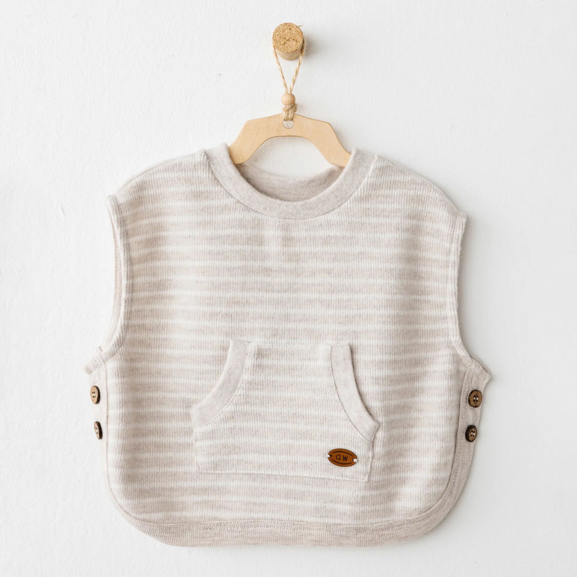 Andywawa AC26214 Casual Yelek Beige