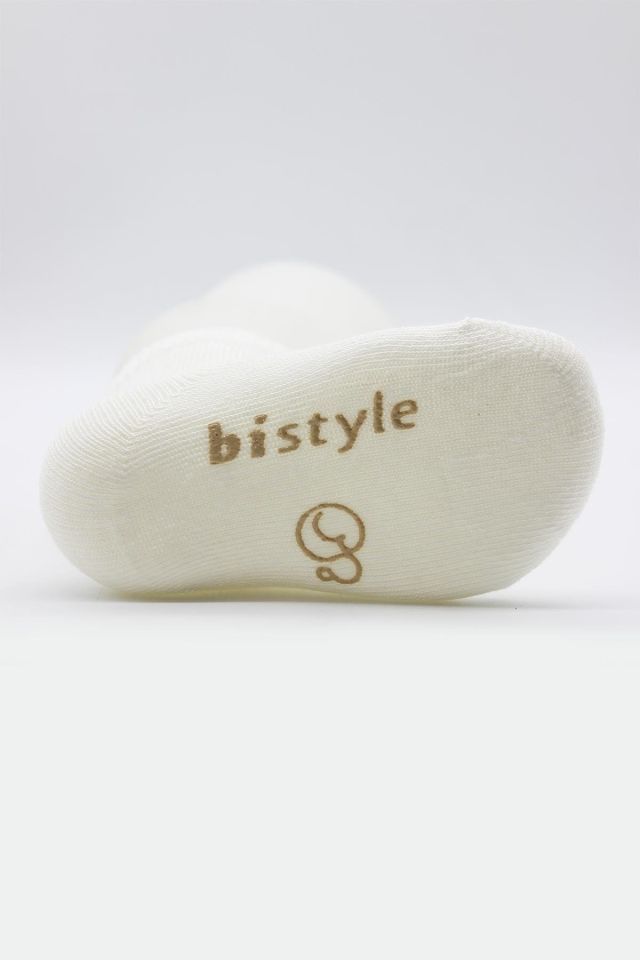 Bistyle Puanlı Kaymaz Penye Soket Çorap 3'Lü BS10108 Bej