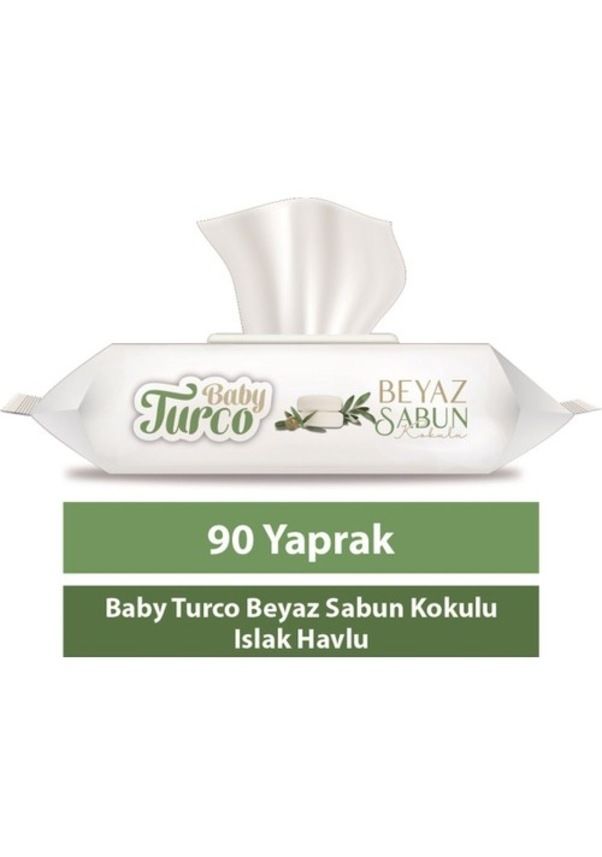 Baby Turco Beyaz Sabun Kokulu Islak Havlu Mendil 90 Adet