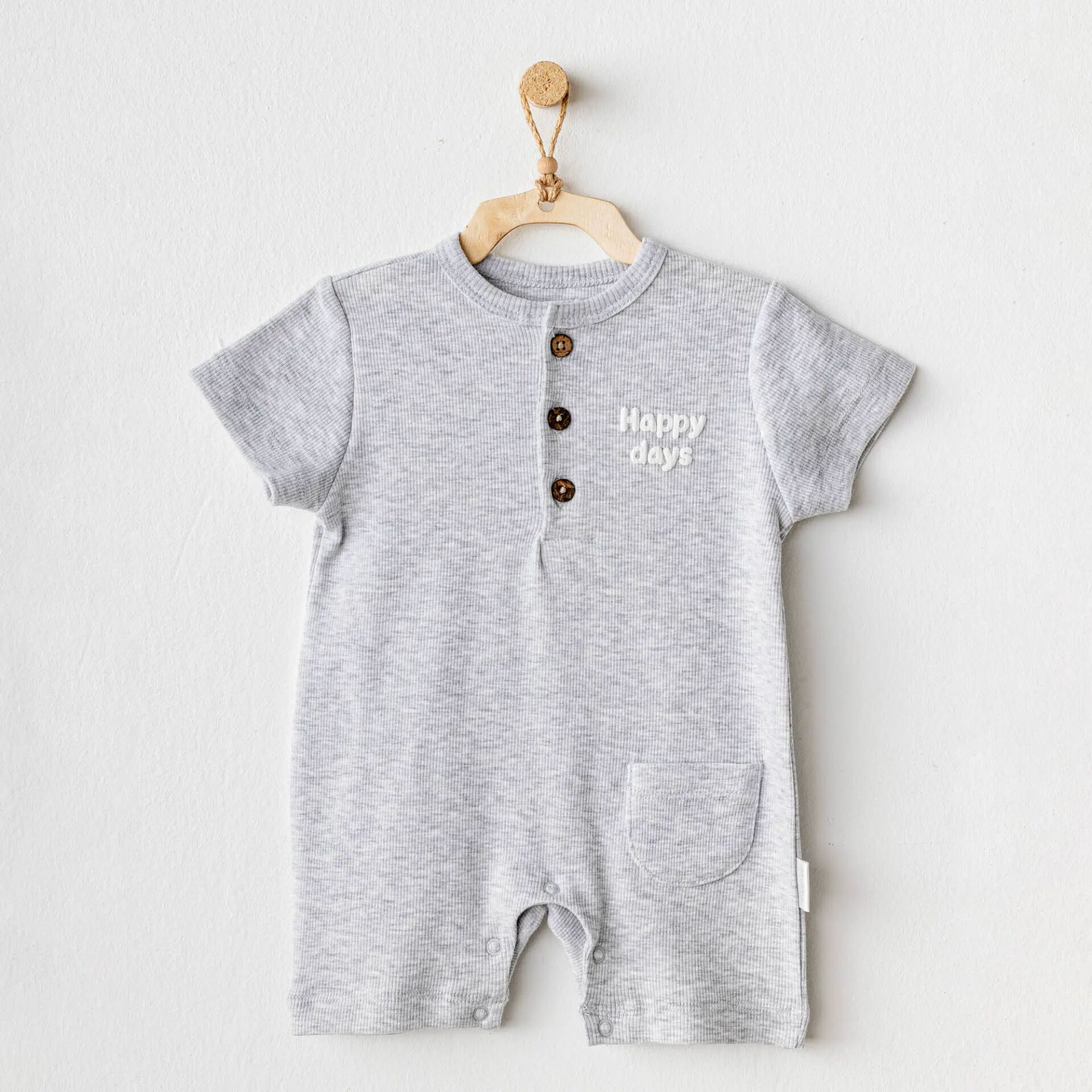 Andywawa AC25893 Basic Bebe Tulum Grey Melange