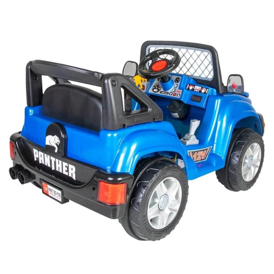 Pilsan Panther Uzaktan Kumandalı Akülü Araba 12 Volt 05-118 - Mavi