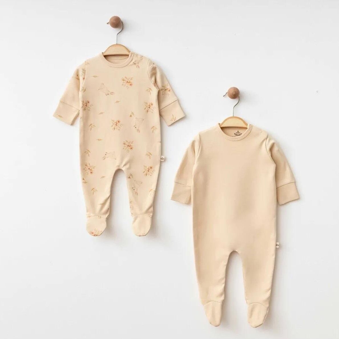 Eslenza Baby Organik 2'li Tulum 0049 Bej