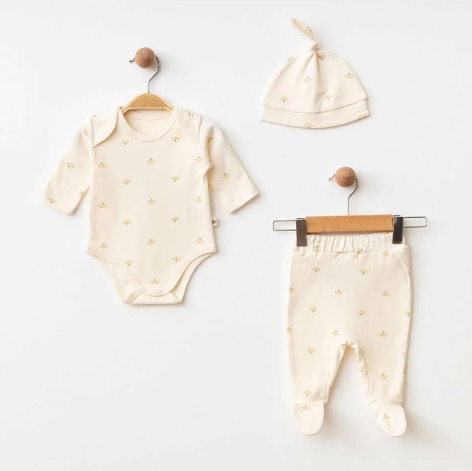 Eslenza Baby 3'Lü Zıbın Takım 0038 Bej
