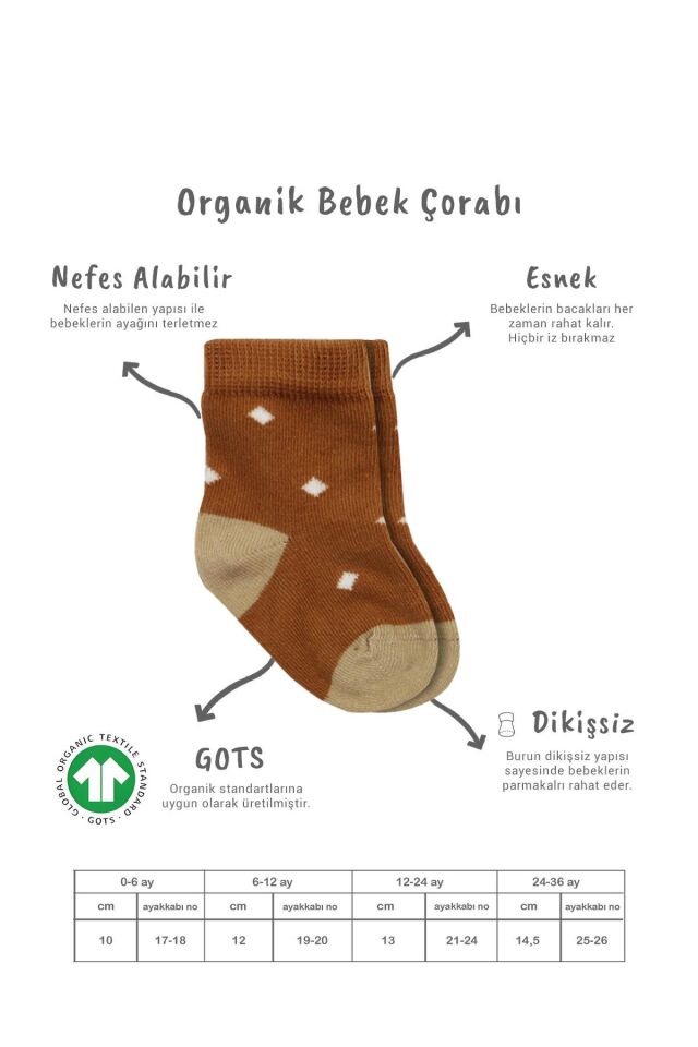 Bistyle 3'Lü Penye Erkek Soket Çorap 10111 Hardal