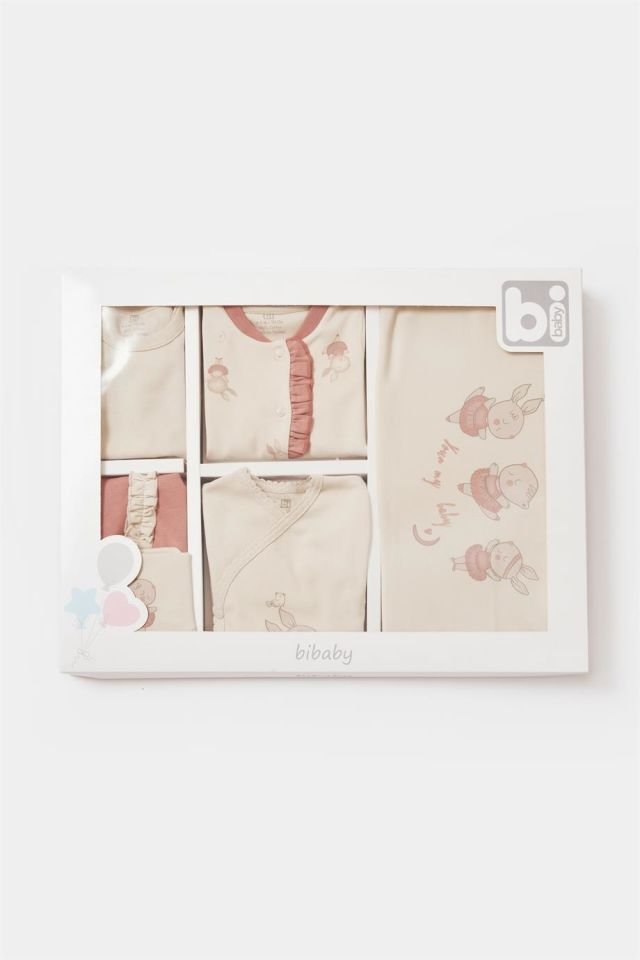 Bibaby Ballery Princess Kız Bebek Hastane Çıkışı 10'Lu Set 63225 Bej-Gül Kurusu