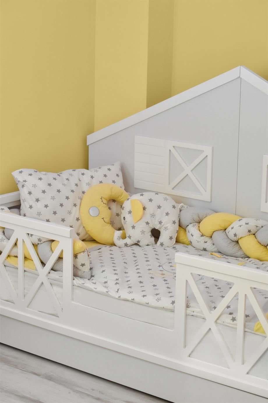 Bibaby Elephant Saç Örgü Montessori Uyku Seti 69113 - Sarı
