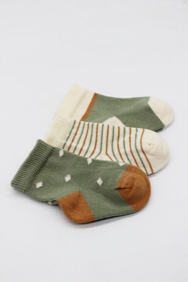 Bistyle 3'Lü Penye Kız Soket Çorap 10112 Nil