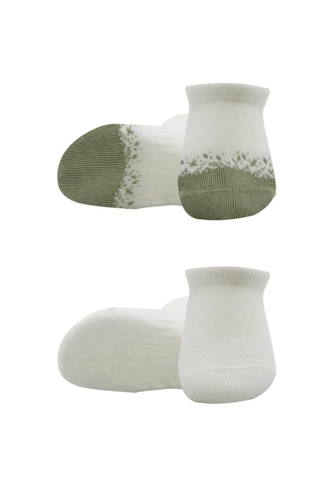 Bistyle 2'Li Penye Sneakers Çorap 20105 Nil Ekru