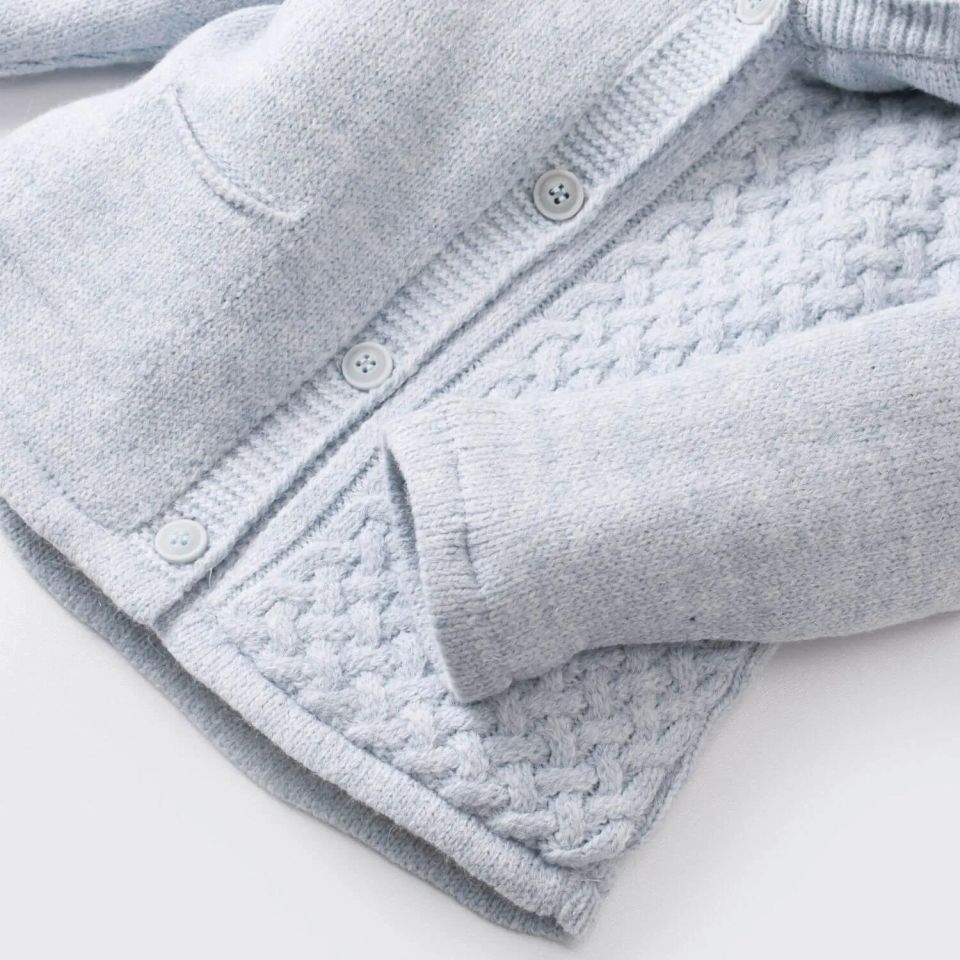 Bibaby Cepli Welsoftlu Triko Hırka 61425 Mavi