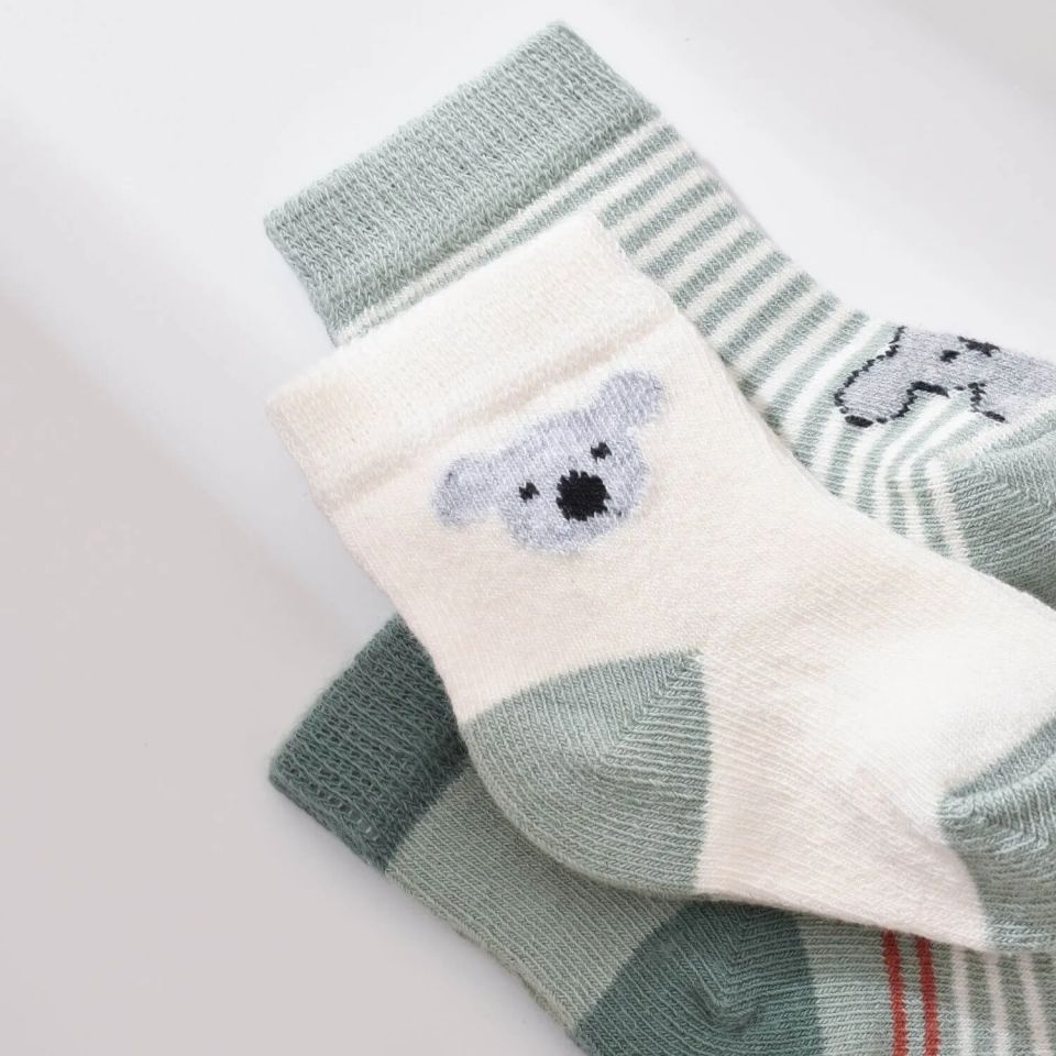 Bibaby Biorganic Koala Erkek 3'Lü Çorap 68449 Nil