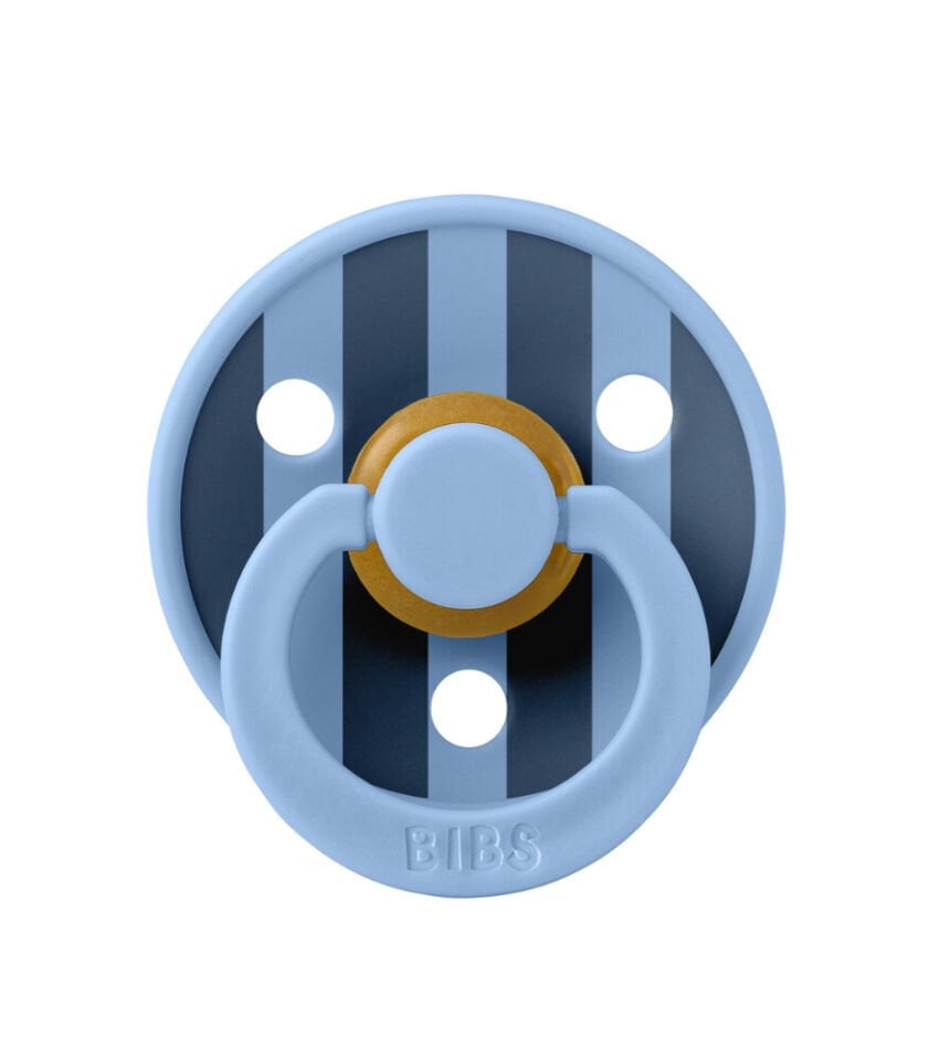 Bibs Studio Colour Block Kauçuk Emzik 0-6 Ay Sky Blue