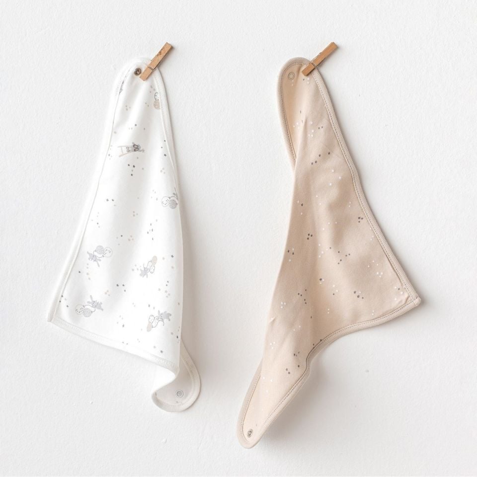 Andywawa AC25072 Happy Everyday 2'Li Fular Önlük Beige