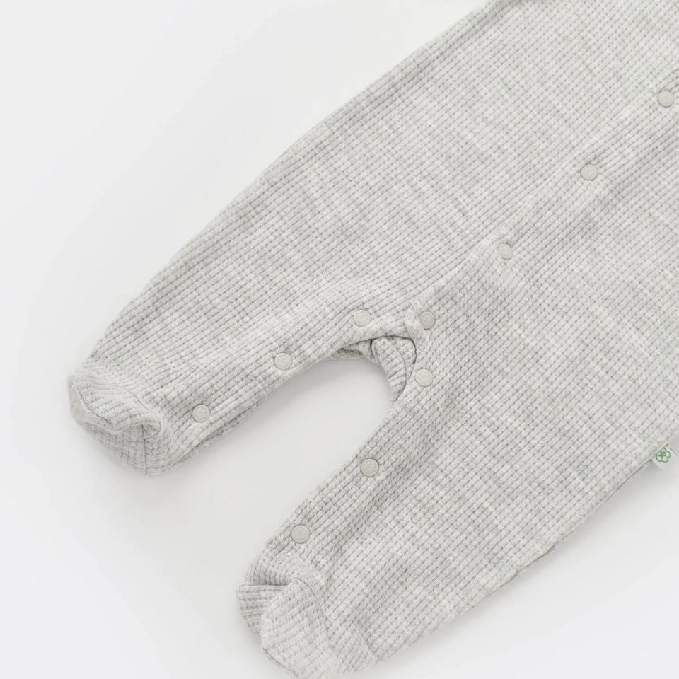 Bibaby Biorganic Nature İn Waffle Tulum 60648 Gri Melanj
