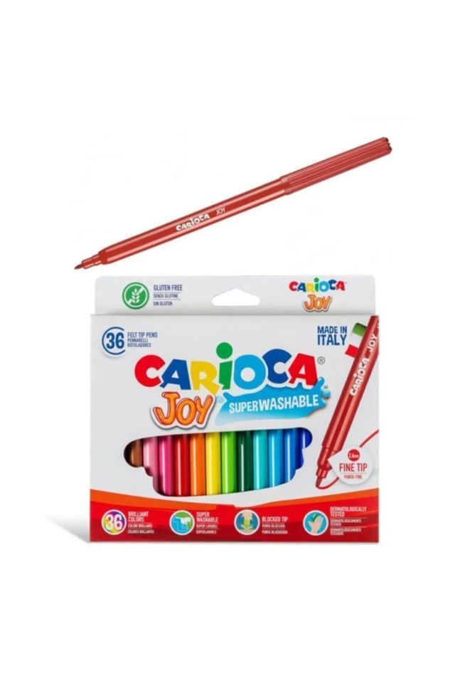 Carioca Joy Süper Yıkanabilir Keçeli Boya Kalemi 36'Lı