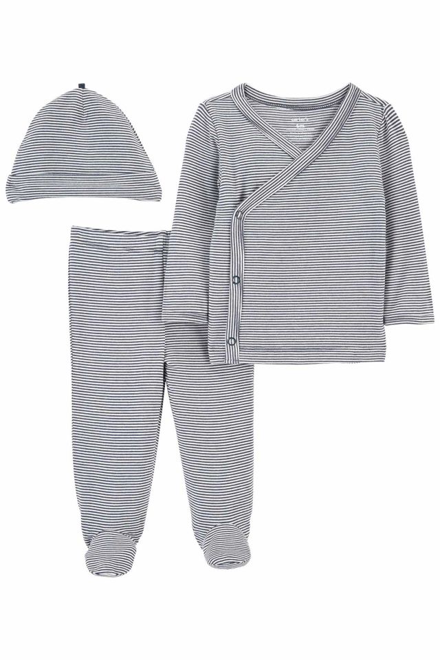 Carter's Layette Erkek Bebek 3'lü Alt Üst Set 1O967510 Mavi