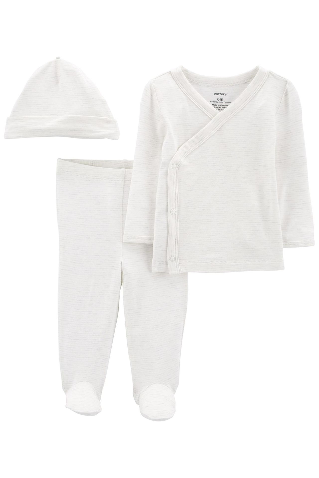 Carter's Layette Bebek 3'lü Alt Üst Set 1O970110 Gri
