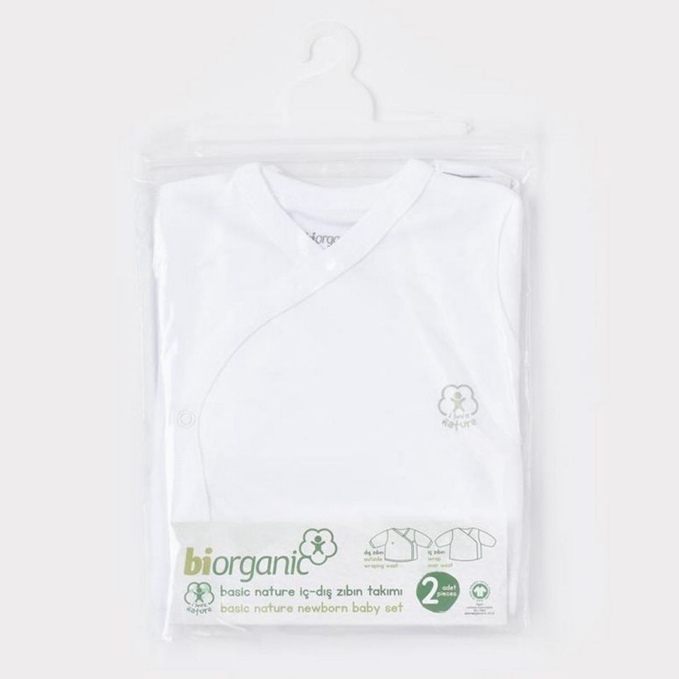 Bibaby Biorganic Basic Nature İç Dış Bebek Zıbın 73275 Beyaz