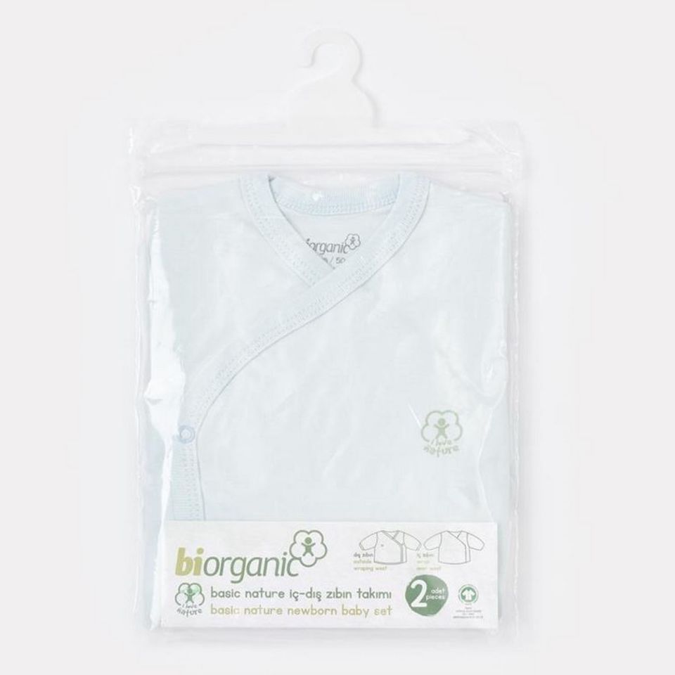 Bibaby Biorganic Basic Nature İç Dış Bebek Zıbın 73275 Mavi