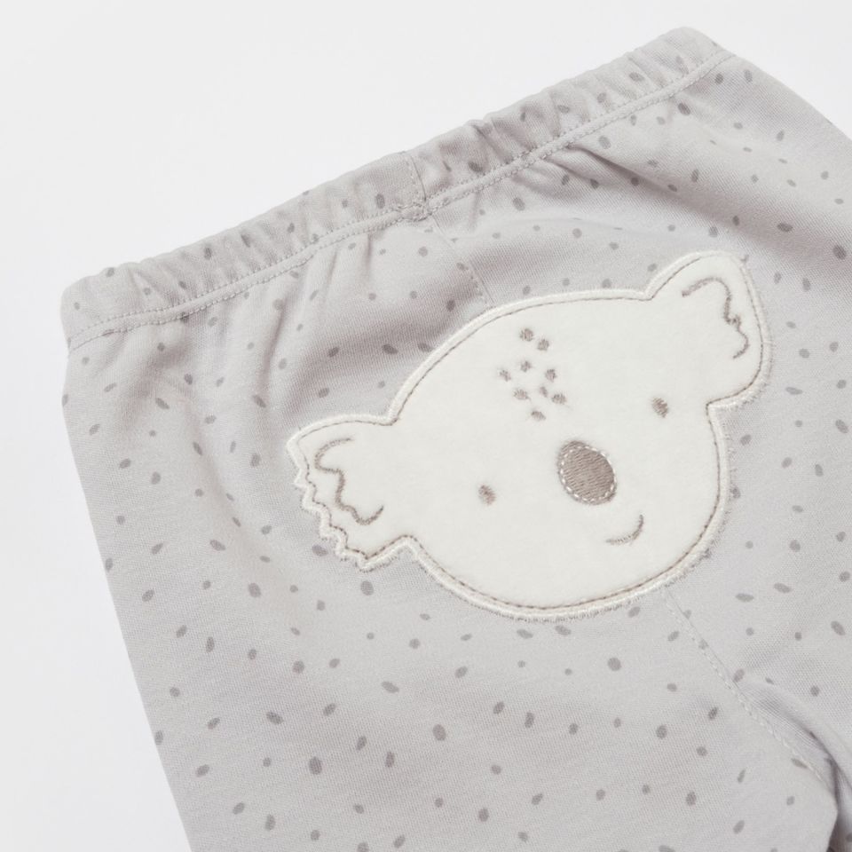 Bibaby Biorganic Koala Jungle Patikli Pantolon 57888 Gri