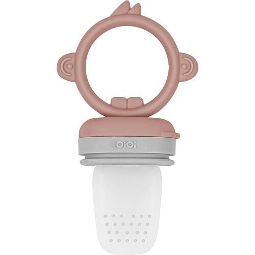 OiOi Silikon Püre Meyve Sebze Emziği Woody Brown / Powder Grey