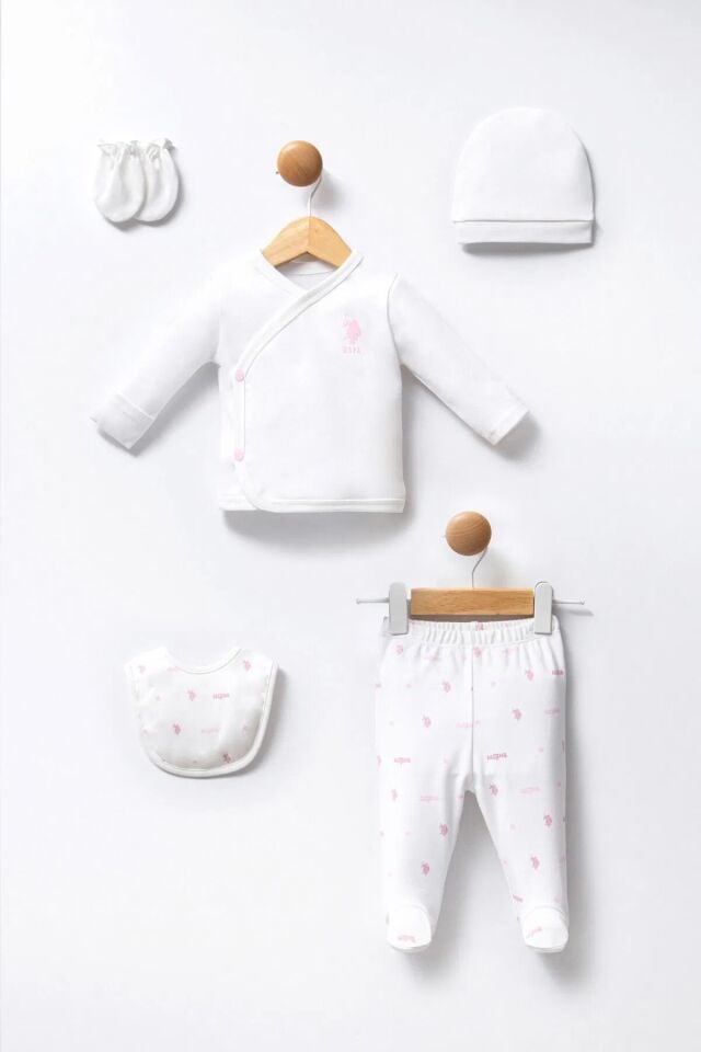 U.S Polo 5'Li Hastane Çıkış Seti USB2358 Beyaz