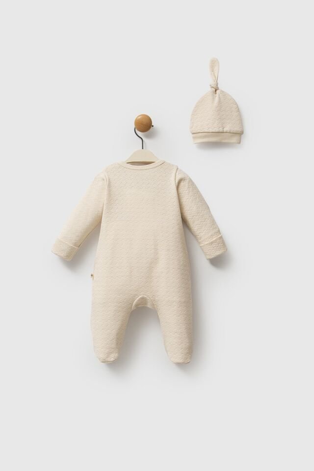 Moi Noi Şapkalı Tulum MNB1248 Bej