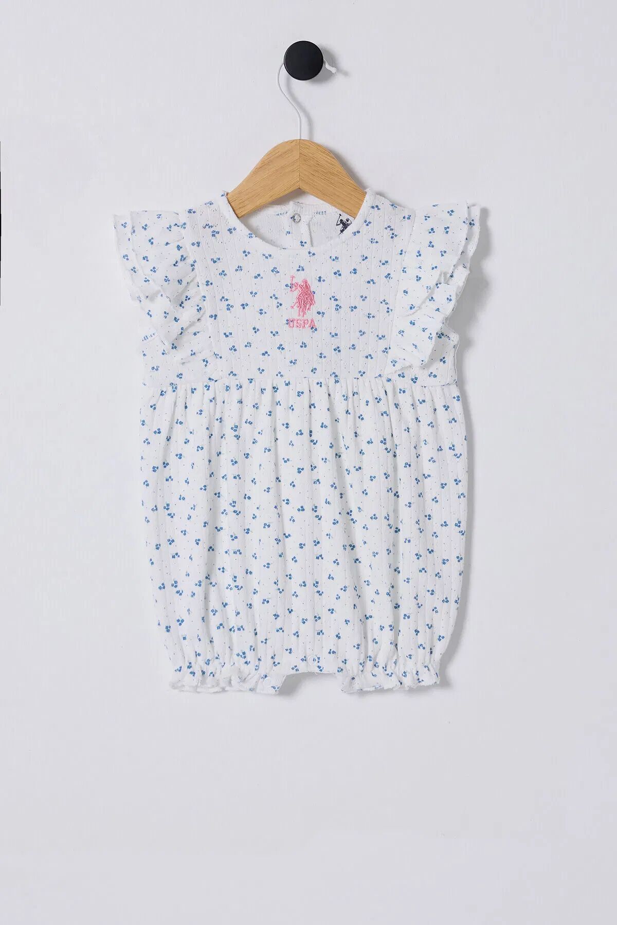 U.S Polo Bebek Tulum USB2434 Beyaz-Mavi