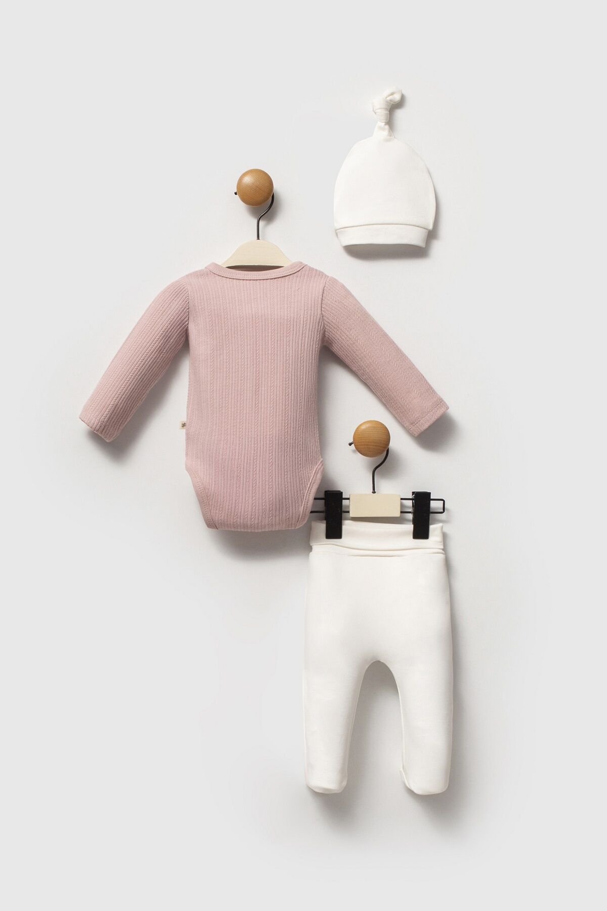 Moi Noi Şapkalı Badi Pantolon Takım MNB5346 Mürdüm