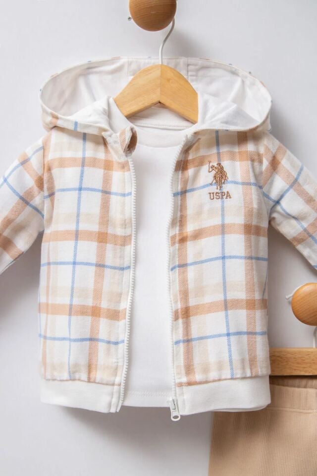 U.S Polo Bebek 3'Lü Takım USB2382 Beyaz