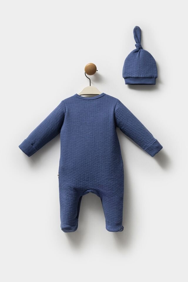 Moi Noi Şapkalı Tulum MNB1251 Navy Blue