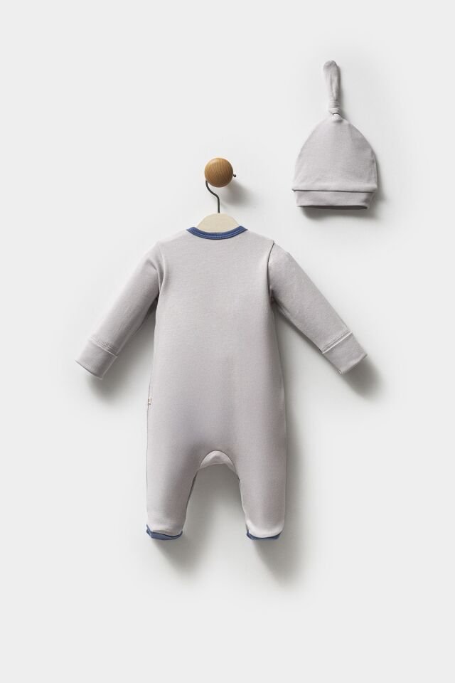 Moi Noi Şapkalı Tulum MNB1250 Gri