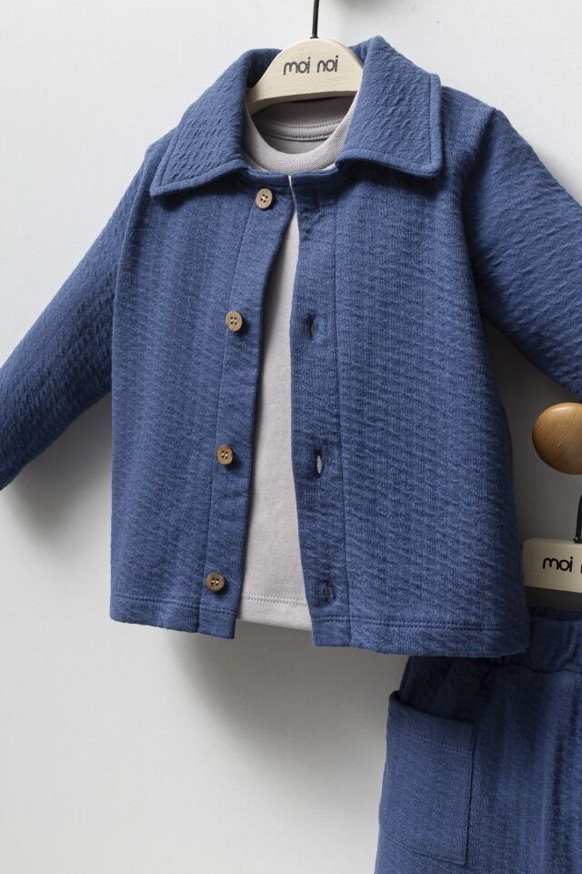 Moi Noi Ceketli Takım MNB5321 Navy Blue