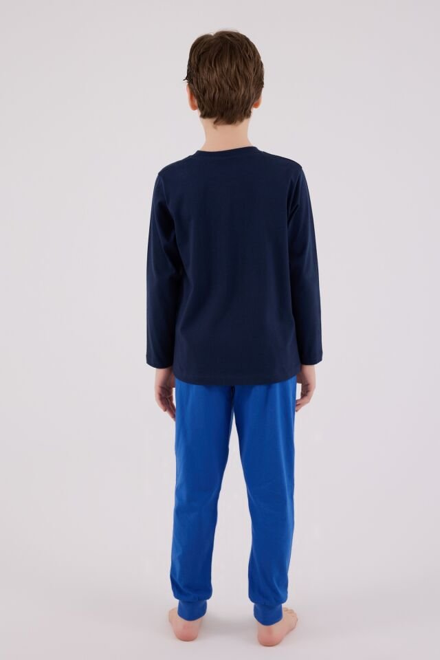 U.S. Polo Assn  Uzun Kol Pijama Takım US2206-4 Lacivert