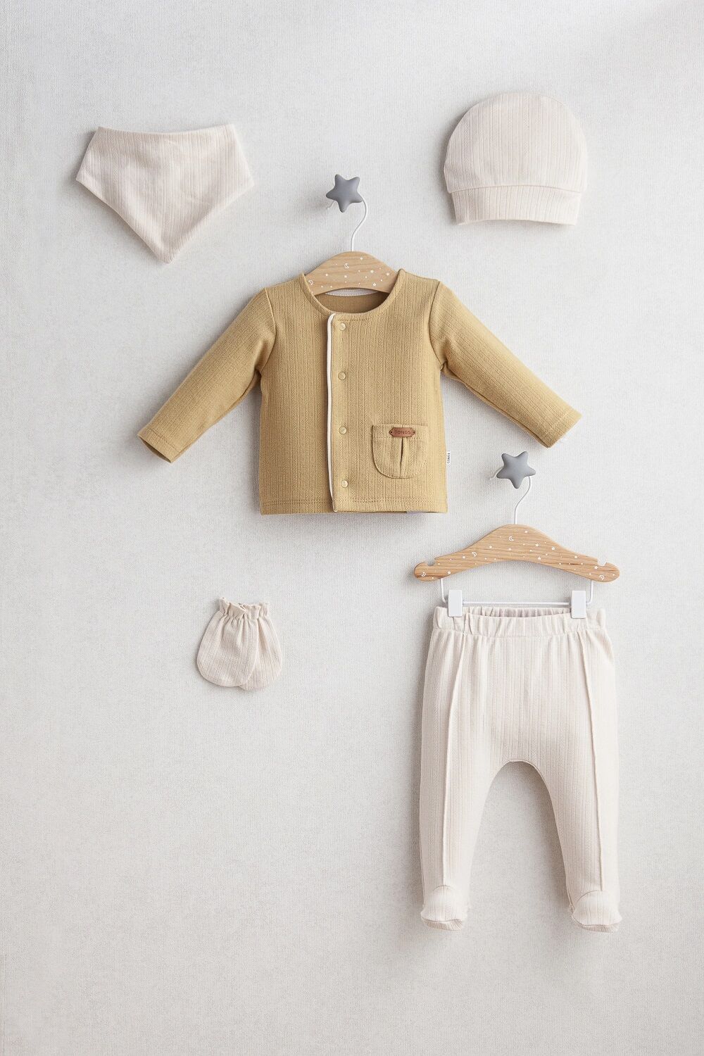 Tongs Baby Little Bear 5'Li Zıbın Set 5445 Hardal