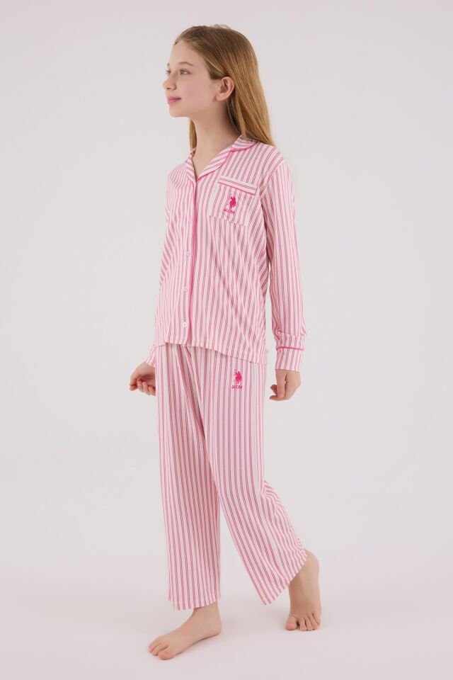 U.S. Polo Assn Gömlek Pijama US2326-4 Fuşya