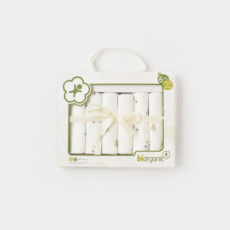 Bibaby Biorganic Nature 6lı Mendil 57785 Ekru