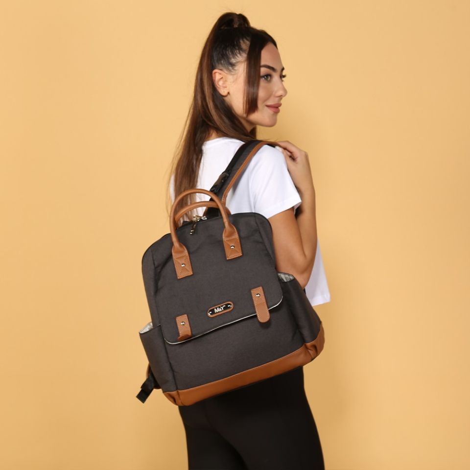 M&Y Lotus Anne Bebek Bakım Sırt Çantası 7265 - Siyah