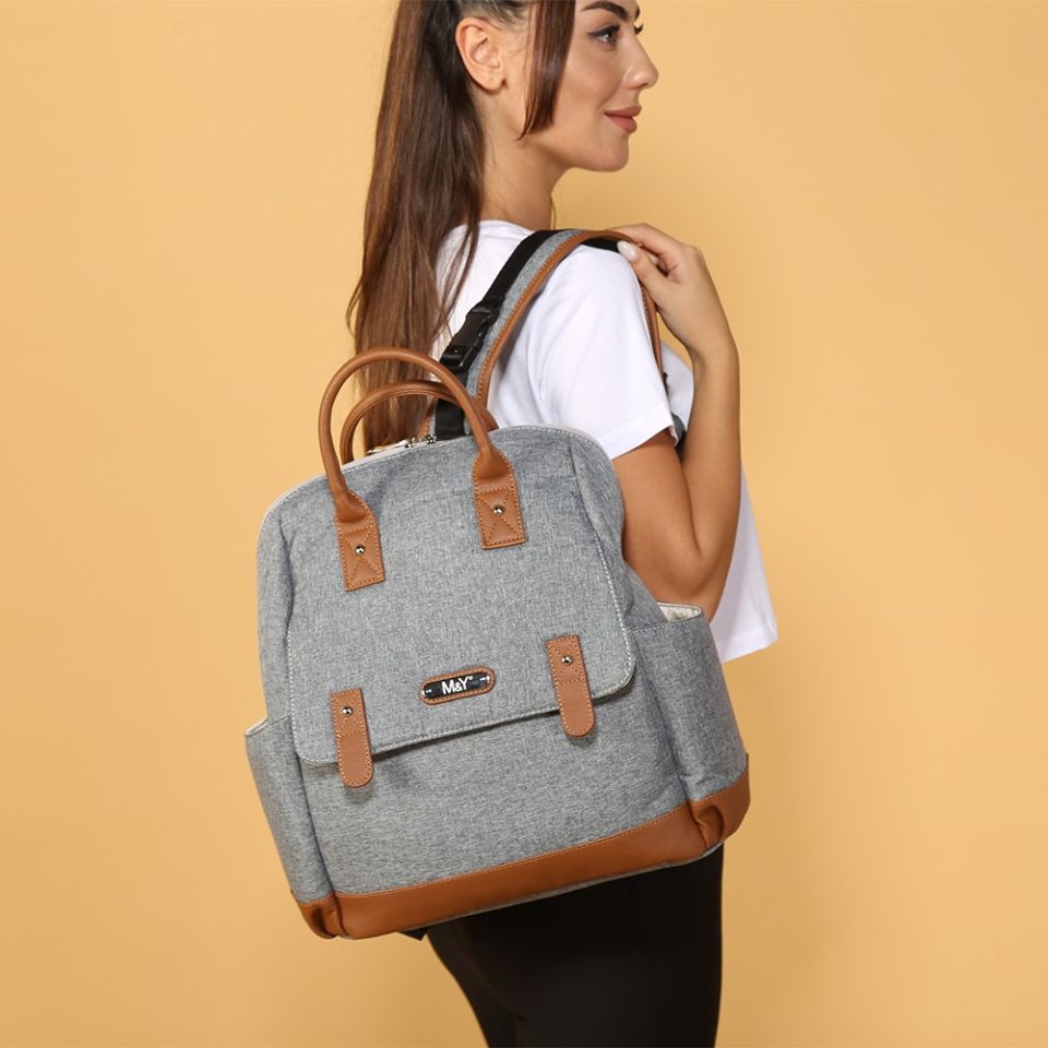 M&Y Lotus Anne Bebek Bakım Sırt Çantası 7265 - Gri