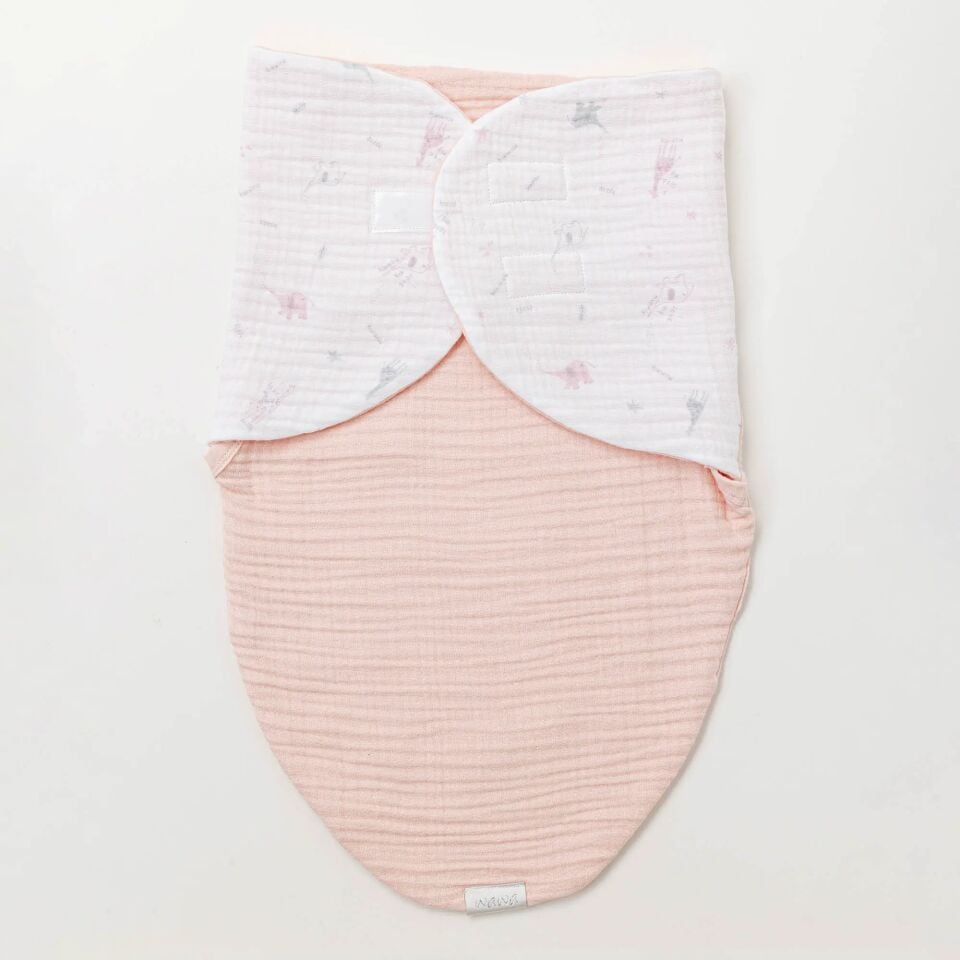 Andywawa AC25518 Love Family Müslin Bebe Kundak Salmon