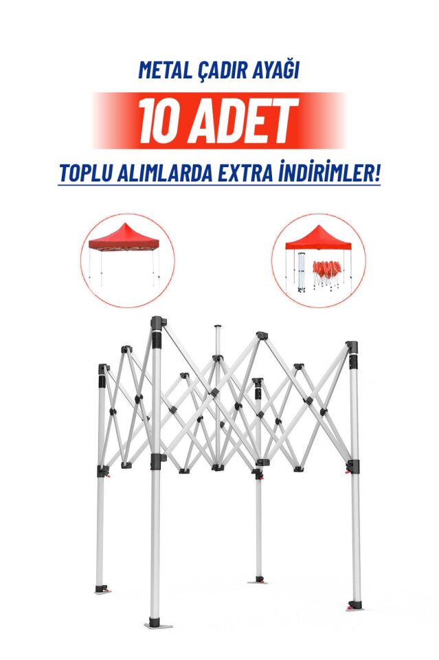 3x3 Katlanır Tente Ayağı (10 Adet)